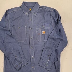 Carhartt Men's Casual Indigo Button Down Shirt
